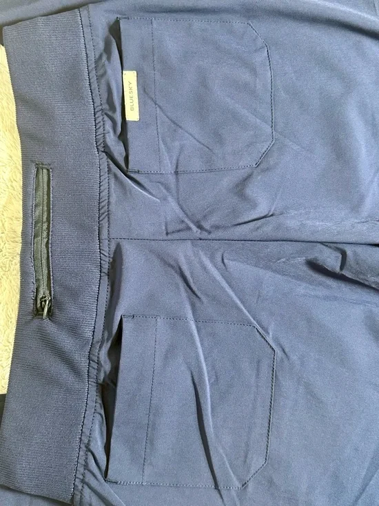 Blue Sky Navy Blue Peyton 7-Pocket Straight-Leg Cargo Scrub Pants - Picture 5 of 7